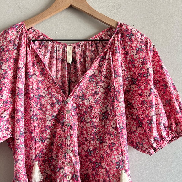 Spell & the Gypsy Poppy Smock Mini Dress | Pink Candy Floral | Size M | NWT - Picture 5 of 16